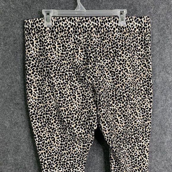 Old Navy Stevie High Rise Stretch Pants Women Sz XL Leopard Pull-on Wide Waist - Picture 5 of 8